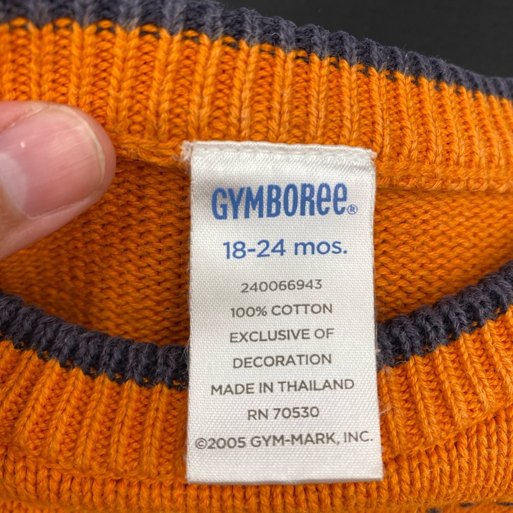 Gymboree VTG 2005 airplane orange 18-24 months sweater - Picture 2 of 5